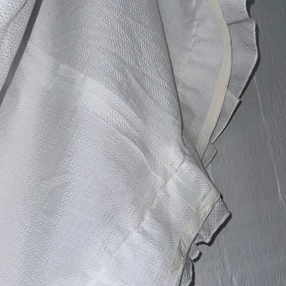 Vintage Hawaiian 1940s Handmade White Palaka Holoku Wedding Dress W/Train Loop - Picture 9 of 11